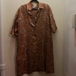70s paisley shift dress